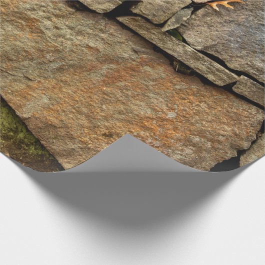 Eine Steinmauer aus Kopfsteinpflaster-Hintergrund Geschenkpapier (Ecke)