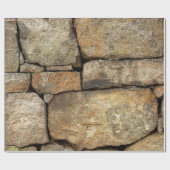 Eine Steinmauer aus Kopfsteinpflaster-Hintergrund Geschenkpapier (Flach)