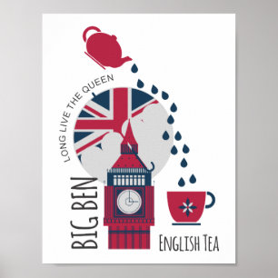 Eine Stelle des englischen Tees Poster