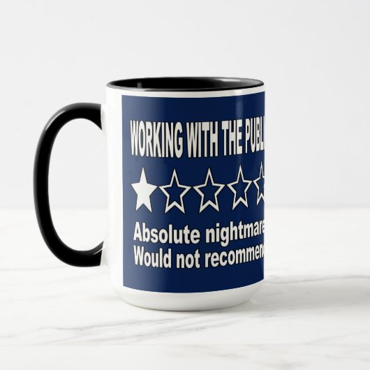 Eine Stern Bewertung Blau Tasse (Links)