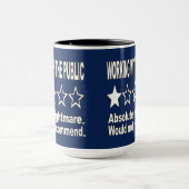 Eine Stern Bewertung Blau Tasse (Zentrum)
