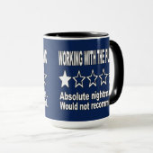 Eine Stern Bewertung Blau Tasse (VorderseiteRechts)