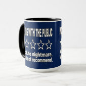 Eine Stern Bewertung Blau Tasse (Vorderseite Links)