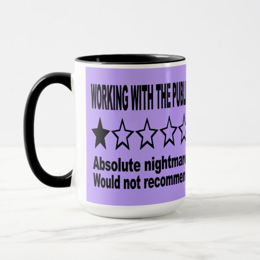 Eine Sternbewertung Lila Tasse (Links)