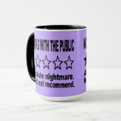 Eine Sternbewertung Lila Tasse (Vorderseite Links)