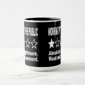 Eine Sternbewertung Schwarz Tasse (Zentrum)