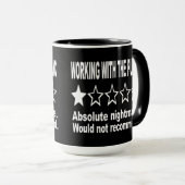 Eine Sternbewertung Schwarz Tasse (VorderseiteRechts)