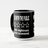 Eine Sternbewertung Schwarz Tasse (Vorderseite Links)