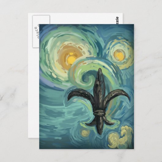 Eine Sternennacht mit Underdog Postkarten (Vorne/Hinten)