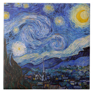 Eine Sternennacht: Saint Remy von Vincent Van Gogh Fliese