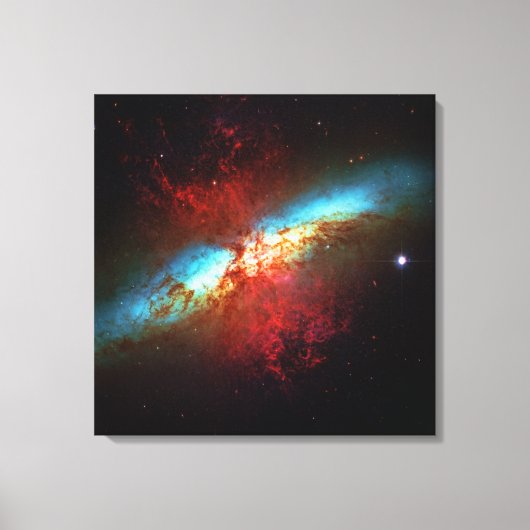 Eine Sternexplosion Galaxy - Messier 82 (Zigarreng Leinwanddruck (Vorderseite)