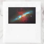 Eine Sternexplosion Galaxy - Messier 82 (Zigarreng Rechteckiger Aufkleber (Tasche)
