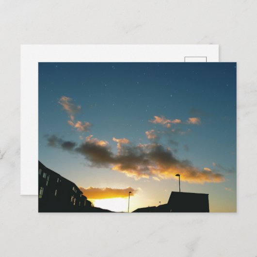 Eine sterngekrönte Straße Postkarte (Vorne/Hinten)