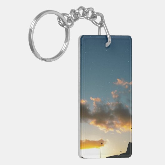 Eine sterngekrönte Straße Schlüsselanhänger (Vorderseite links)