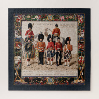 Eine Stickerei der schottischen Regimenter 1895 Puzzle