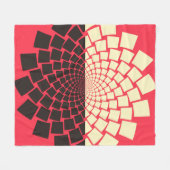 Eine stilisierte Blume, die aus dem Wasser hervorg Fleecedecke (Vorderseite (Horizontal))