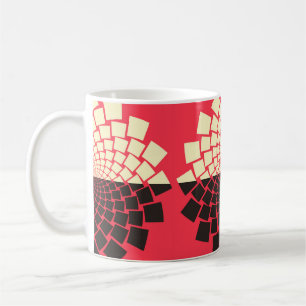 Eine stilisierte Blume, die aus dem Wasser hervorg Kaffeetasse