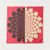 Eine stilisierte Blume, die aus dem Wasser hervorg Wandteppich (Vorderseite (Horizontal))