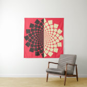 Eine stilisierte Blume, die aus dem Wasser hervorg Wandteppich (Beispiel (Horizontal))