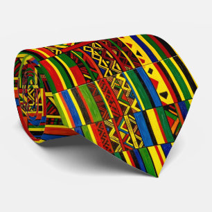 Eine stilisierte Interpretation des "Kente"-Drucks Krawatte