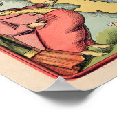 Eine stilisierte Karte der Staaten mit Nicknames Poster (Ecke)