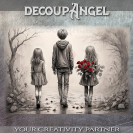 Eine stille Anleihe - Dekoupage - Seidenpapier