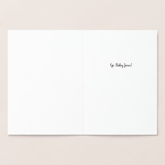 "Eine stille Nacht mit einem Neugeborenen?" Foil H Folienkarte (Innenseite)