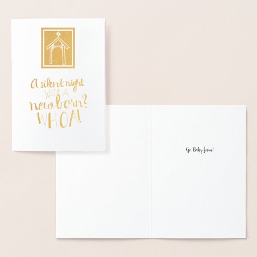 "Eine stille Nacht mit einem Neugeborenen?" Foil H Folienkarte (Anzeige)