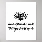 Eine stille Träne. Bereavement-Geschenk. Beileid G Poster (Vorne)