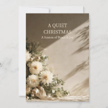 Eine stille Weihnachts-Neutral-Dahlie-Feiertagskar