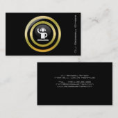 Eine stilvolle goldener Knopf Visitenkarte (Vorne/Hinten)