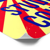 Eine Stimme geben" Sportliches Abstimmungspapier Poster (Ecke)