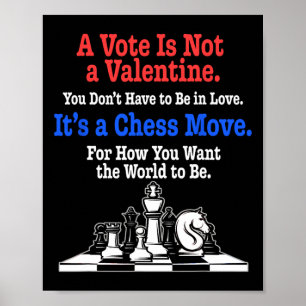 Eine Stimme ist kein Valentinsgruß. Es ist ein Sch Poster
