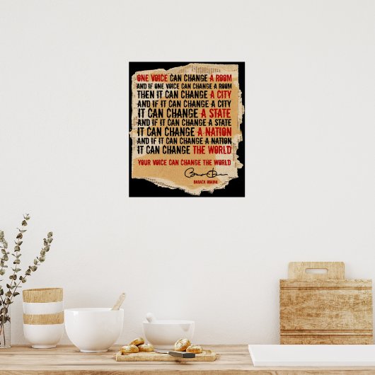 EINE STIMME SPRECHEN POSTER (Küche)