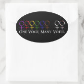 Eine Stimme, viele Stimmen Ovaler Aufkleber (Tasche)