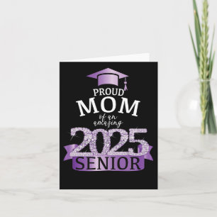 Eine stolze 2025 Senior-Mom I Elegante violette Fe Karte