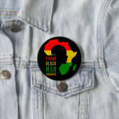 Eine stolze Black Man Black History Monatsflagge Button (Beispiel)
