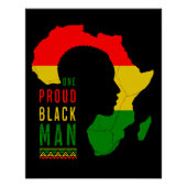 Eine stolze Black Man Black History Monatsflagge Poster (Vorderseite)