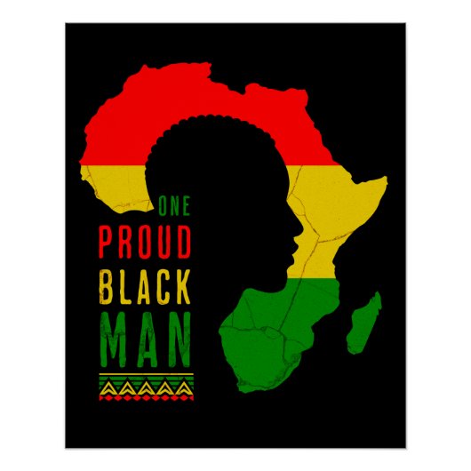 Eine stolze Black Man Black History Monatsflagge Poster (Vorderseite)