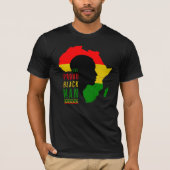 Eine stolze Black Man Black History Monatsflagge T-Shirt (Vorderseite)