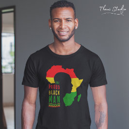 Eine stolze Black Man Black History Monatsflagge T-Shirt