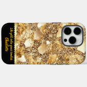 Eine strahlende Anzeige schimmernder goldener Glit Case-Mate iPhone Hülle (Rückseite (Horizontal))