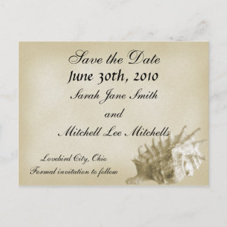 Eine Strandhochzeit Save the Date Postkarte