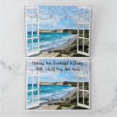 Eine Strandlandschaft durch mein Fenster, Geburtst Karte (Innenseite)