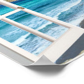 eine Strandlandschaft durch mein Fenster, Poster (Ecke)