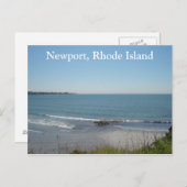 Eine Strandlandschaft in Newport, Rhode Island Postkarte (Vorne/Hinten)