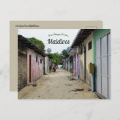 Eine Straße auf den Malediven Postkarte (Vorne/Hinten)