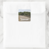Eine Straße auf Samar Quadratischer Aufkleber (Tasche)