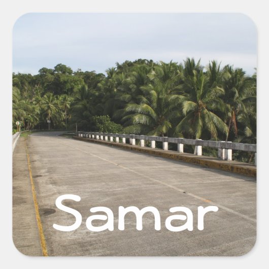 Eine Straße auf Samar Quadratischer Aufkleber (Vorderseite)