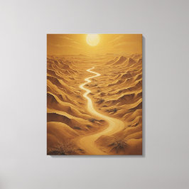 eine Straße durch eine Wüste Leinwanddruck